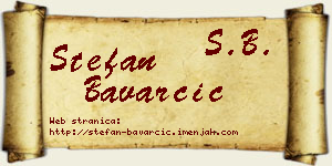Stefan Bavarčić vizit kartica